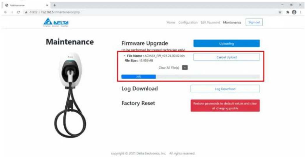 DELTA AC MAX Smart 11kW - Choose the correct path and file to upload. - 3