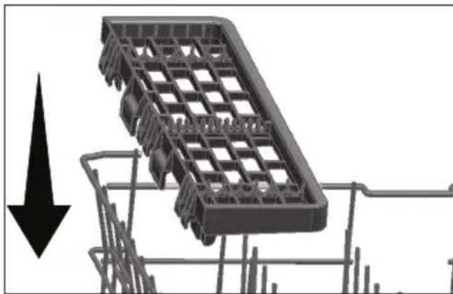 GRUNDIG GNLP4635XDW - Højdejusteret holder i øverste kurv - 4