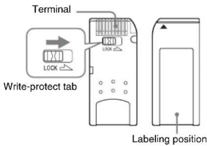 Terminal Write-protect tab Labeling position