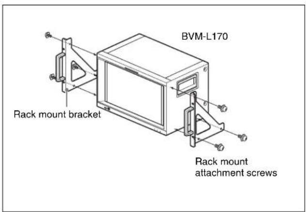 BVM-L170 Rack mount bracket Rack mount attachment screws