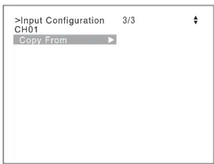>Input Configuration 3/3 CH01 Copy From