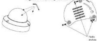 Technical diagram showing a dome-shaped component and its side view with labeled parts including 'Radius' and 'diameter'.