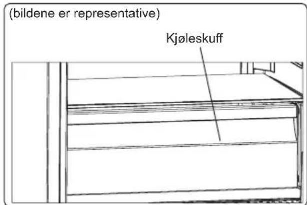 (bildene er representative) Kjøleskuff