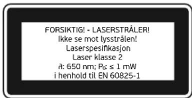 Kellen Tools K-SM 2131 Dual - Spesielle merknader om laser - 1