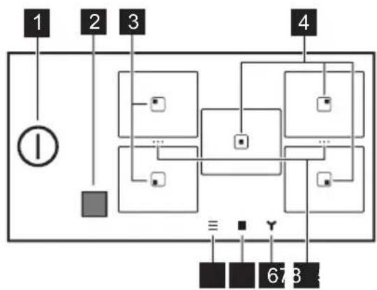 ELECTROLUX HOB890CMF - Kontrollpanelens layout - 1