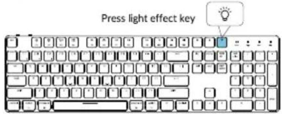 Press light effect key