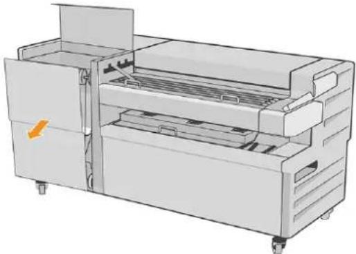 HP PageWide XL 3950 - Papirstop i stien til krydsfalse (kun HP F40-foldemaskine) - 3