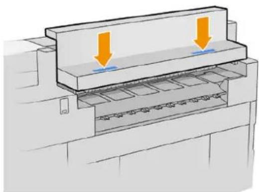 HP PageWide XL 3950 - Papirstop i stablertilbehøret. - 4
