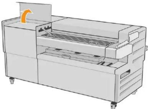 HP PageWide XL 3950 - Papirstop i stien til krydsfalse (kun HP F40-foldemaskine) - 1