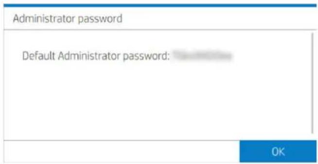 HP PageWide XL 3950 - Standardadministratoradgangskode - 1