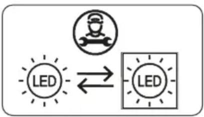 Cylinda F4085RFVE - Udskiftning af LED-belysning - 2