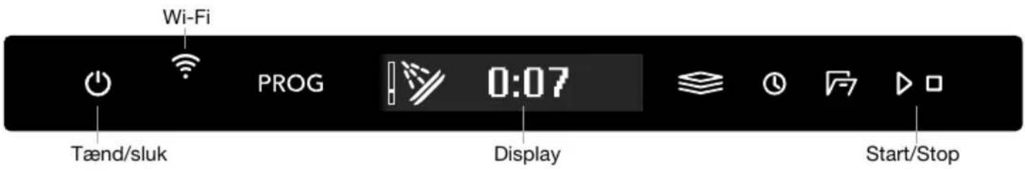 Wi-Fi PROG 0:07 Tænd/sluk Display Start/Stop