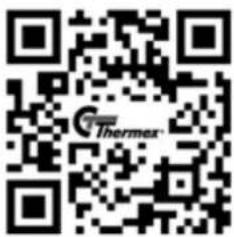 QR code with central logo and text 'Thermax' visible in the image