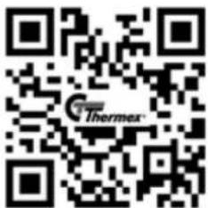 QR code with embedded logo and text 'Thermax' in the center