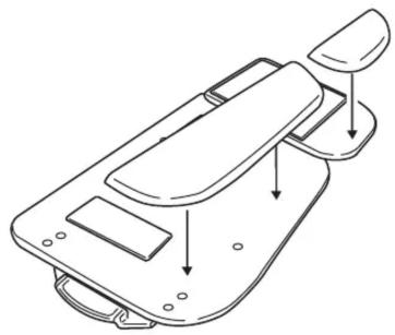 Technical line drawing of a mechanical device with labeled components (no text or symbols)