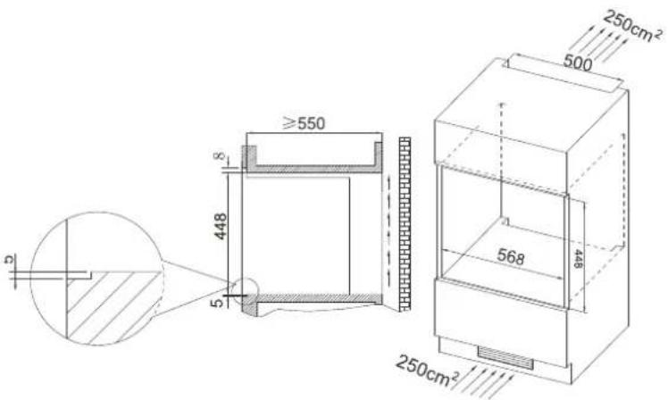 ≥550 448 8 5 568 250cm² 250cm² 500 448