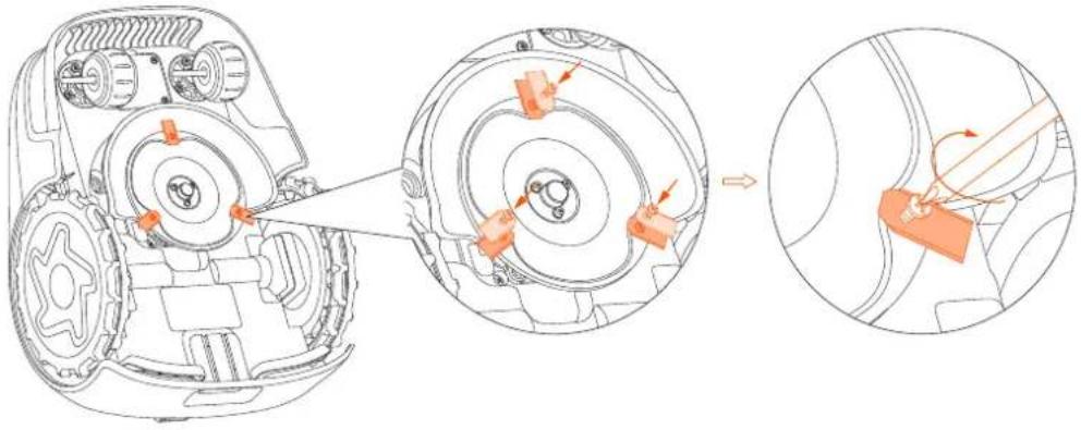 SEGWAY Navimow i108E - Sådan udskiftes knivene - 2