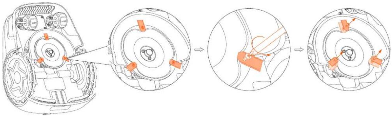 SEGWAY Navimow i108E - Sådan udskiftes knivene - 1