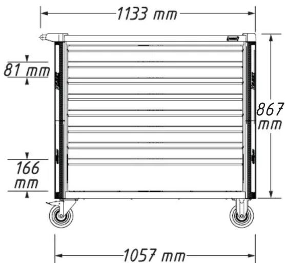1133 mm 81 mm 166 mm 867 mm 1057 mm