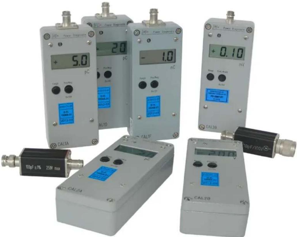 ID+ Power Diagnostics 5.0 pC 20 pC - 1.0 CAL1D CAL1A DC CAL1F 100pF ±1% 250V max DC CAL2A DC CAL2B + 0.10 mV Reset Ctrl/Reset AC/DI PD-0007-01 2013-01 + 200V 2013-01 + 100V 2013-01 + 50V 2013-01