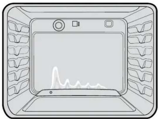 Chef CFE536SA - Gas oven burner flame - 1