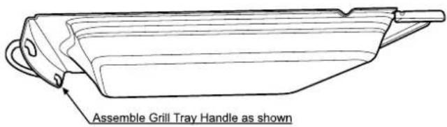 Assemble Grill Tray Handle as shown