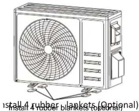 Install 4 rubber blankets (Optional) Install 4 rubber blankets (optional)