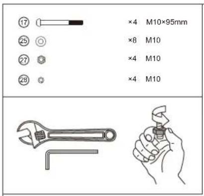 ⑰ ⑲ ⑳ ⑴ ⑵ ×4 M10×95mm ×8 M10 ×4 M10 ×4 M10 ⑳