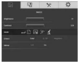 IMAGE Brightness 35 Contrast 1.08 Noise Effect Color 0.76 Integration Balance On