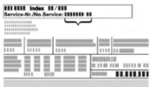 Index 服务/服务 Service-Nr./No. Service: