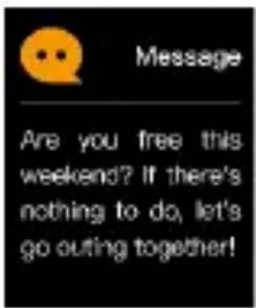 Message Are you free this weekend? If there's nothing to do, let's go outing together!