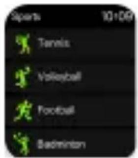 Sports 10:09 Tennis Volleyball Football Badminton