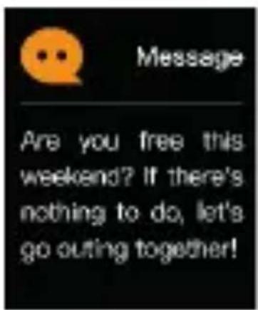 Message Are you free this weekend? If there's nothing to do, let's go outing together!