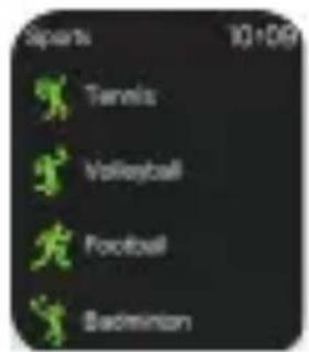 Sports 10:09 Tennis Volleyball Football Badminton