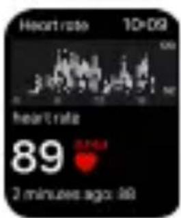 Heart rate 10:09 heart rate 89 2 minutes ago: 39