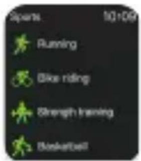 Sports 10:09 Running Bike riding Strength training Basketball