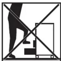 Pure diagram of a person standing next to a vehicle with diagonal lines, no text or symbols present