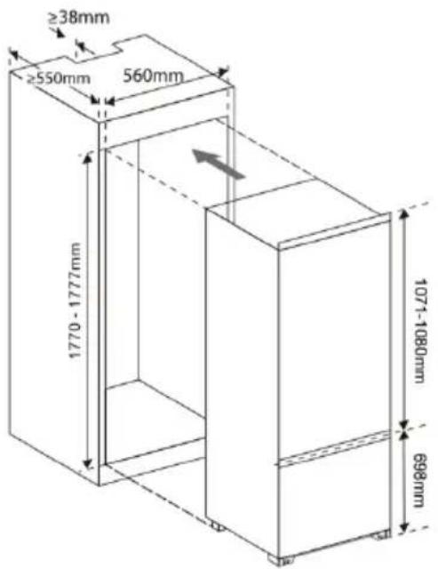 Scandomestic BIC249WE - Installera apparaten - 1