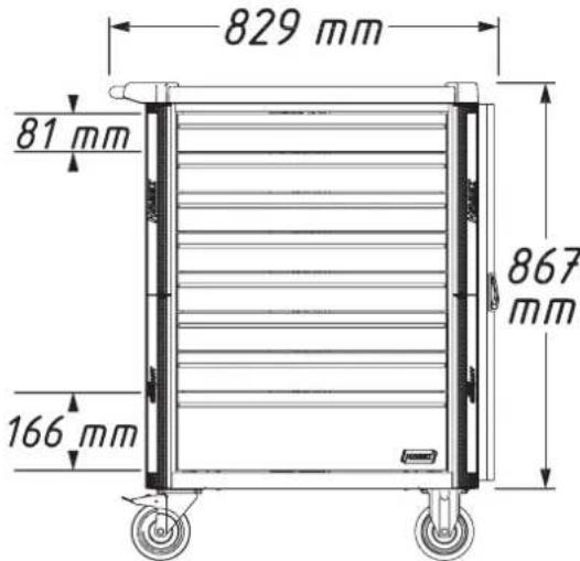 829 mm 81 mm 166 mm 867 mm