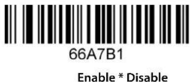 66A7B1 Enable * Disable