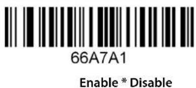 66A7A1 Enable * Disable