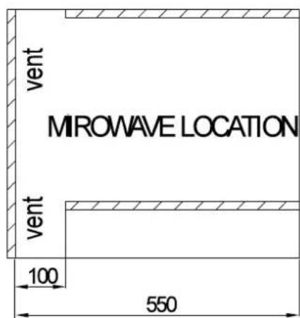 MIROWAVE LOCATION vent vent 100 550