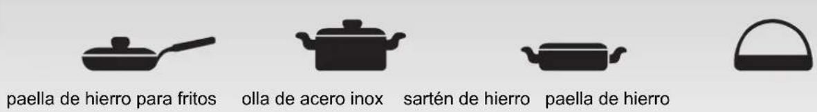 paella de hierro para fritos olla de acero inox sartén de hierro paella de hierro