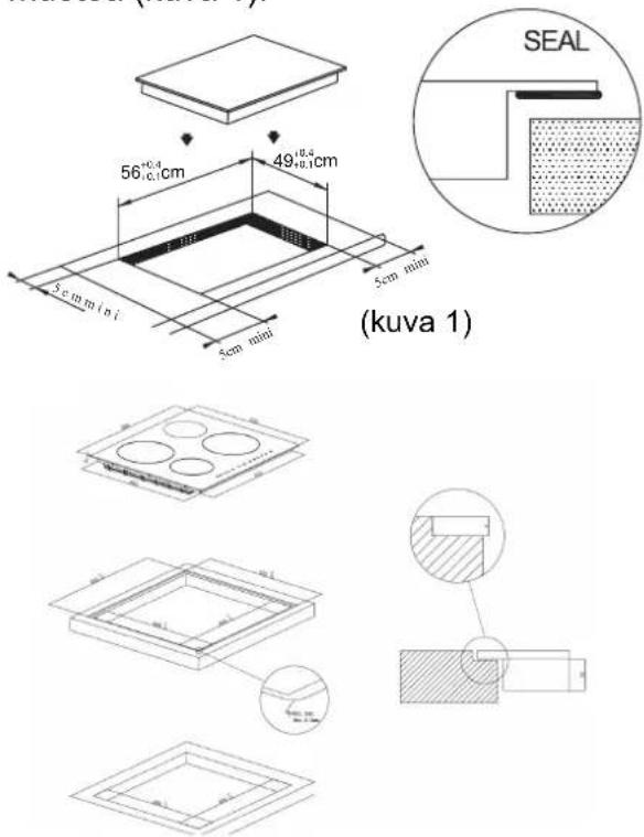(kuva 1) 56+0.4 +0.1cm 49+0.4 +0.1cm 5cm mini 5cm mini SEAL (kuva 1)