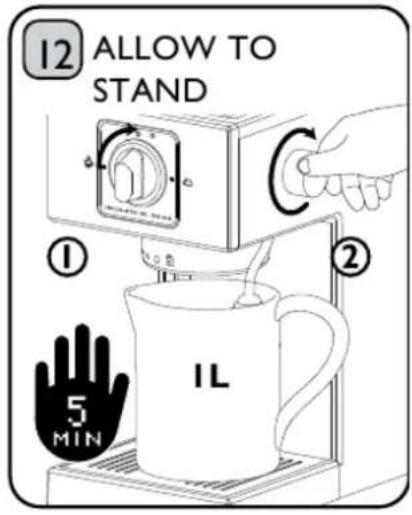 12 ALLOW TO STAND ① ② 5 MIN IL