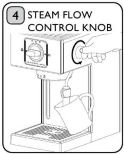 4 STEAM FLOW CONTROL KNOB