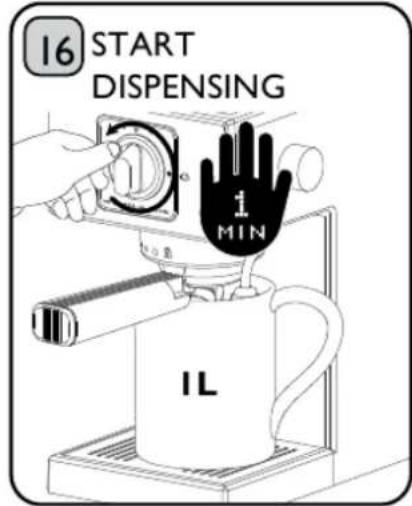 16 START DISPENSING 1 MIN IL