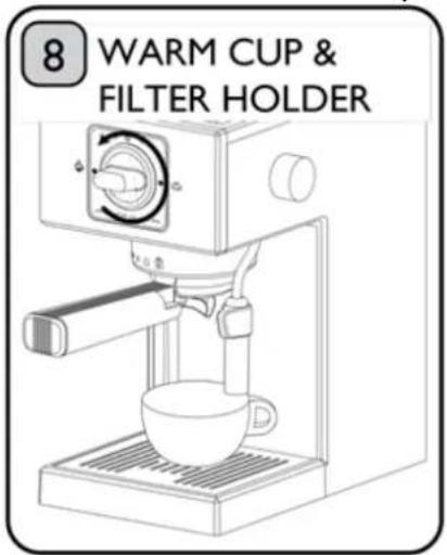 8 WARM CUP & FILTER HOLDER