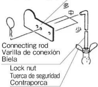 Connecting rod Varilla de conexión Biela Lock nut Tuerca de seguridad Contraporca