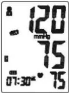 8 120 mmHg 75 07:30* 75